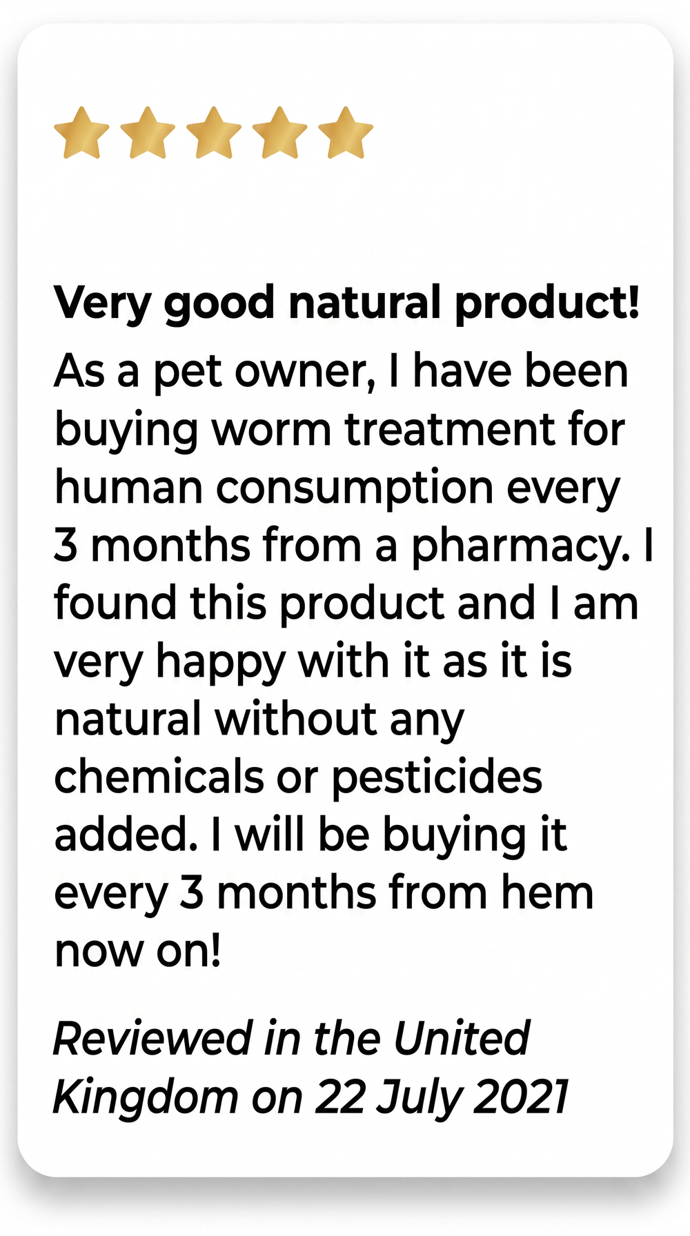 Customer review