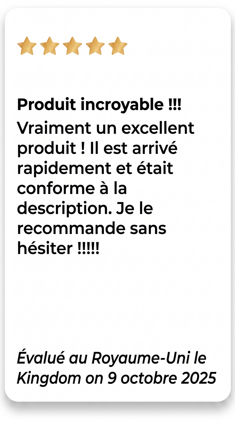 Customer review