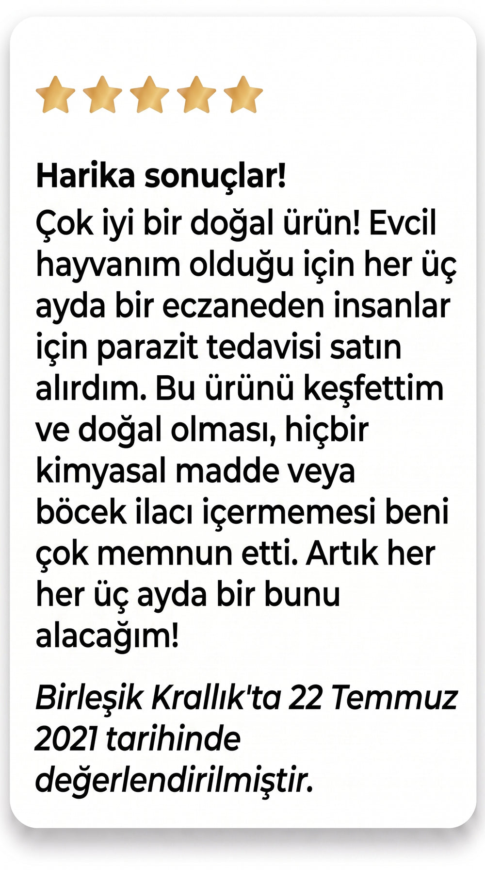 Customer review